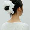 THE RYE Cotton Dobby Scrunchie L(White)