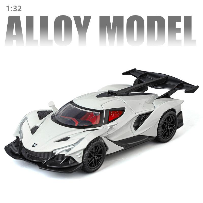 Modellino Auto Sportiva Apollo Intensa Emozione IE Scala 1/32 Metallo Pressofuso Veicoli Auto da Corsa Modellino Suono e Luci Giocattolo per Bambini Regalo