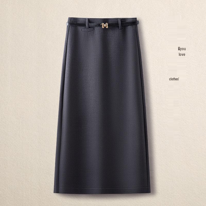 

Весна 2025 Юбка миди бодикон с высокой талией для миниатюрных женщин - Облегающая, средней длины, горячий стиль M (95-105 lbs) серый