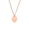 Stylish Geometric Oval Pendant Necklace with Custom Laser Logo - Stainless Steel European American Design