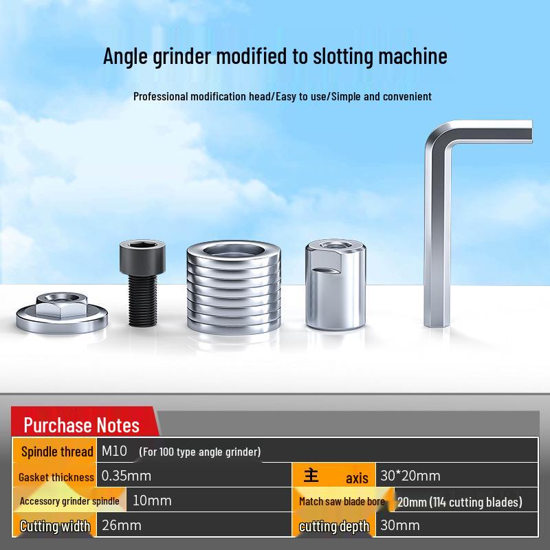 100 Type M10 Angle Grinder Grooving & Cutting Accessories Set