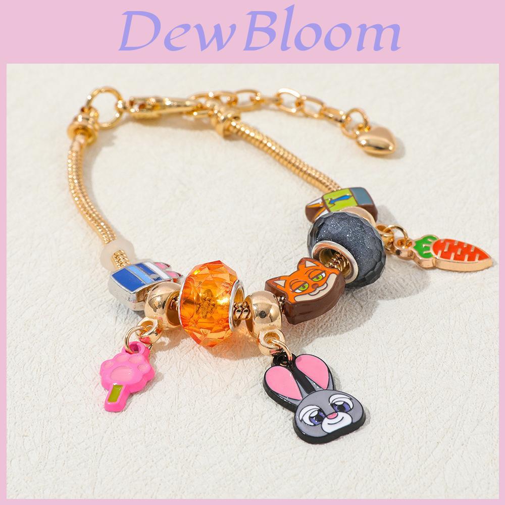 Braccialetto con Perline Personaggio Cartone Animato Zootopia Per Uomo e Donna Accessorio Gioiello