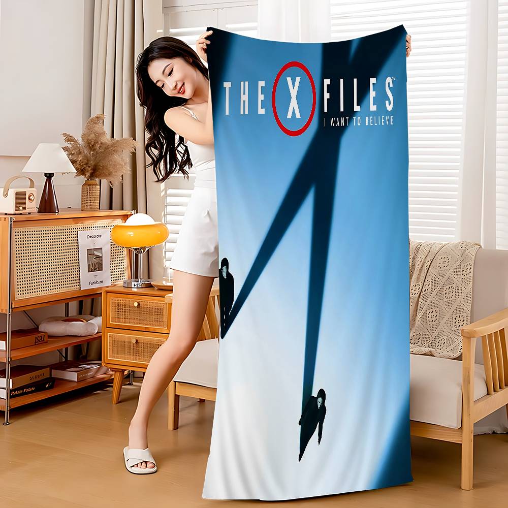 

I WANT TO BELIEVE The X Files Bath Towel Microfiber Soft Water Absorbing Breathable For Girl Kids Decorative Cartoon Beach W30*H60(CM)