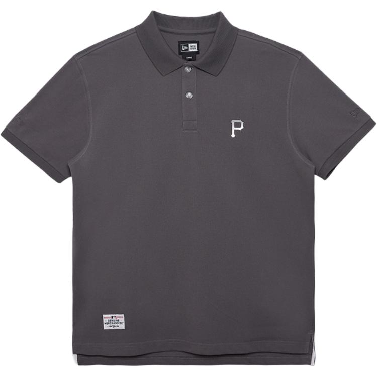New Era SS24 MLB Pittsburgh Pirates Logo Pattern Short Sleeve Polo Shirt Unisex polo shirts Gray 14341330