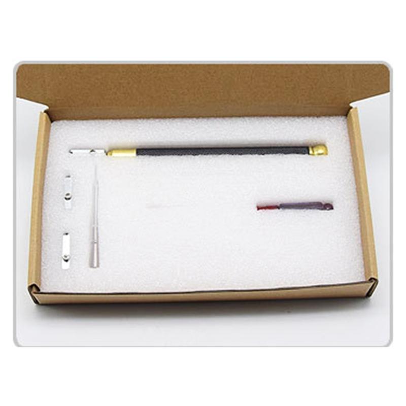 Glass Cutter Tool Set 2mm-20mm Pencil Style Oil Feed Tip with Oil Dropper Screwdriver Blades for Cutter Mirror Ceramics