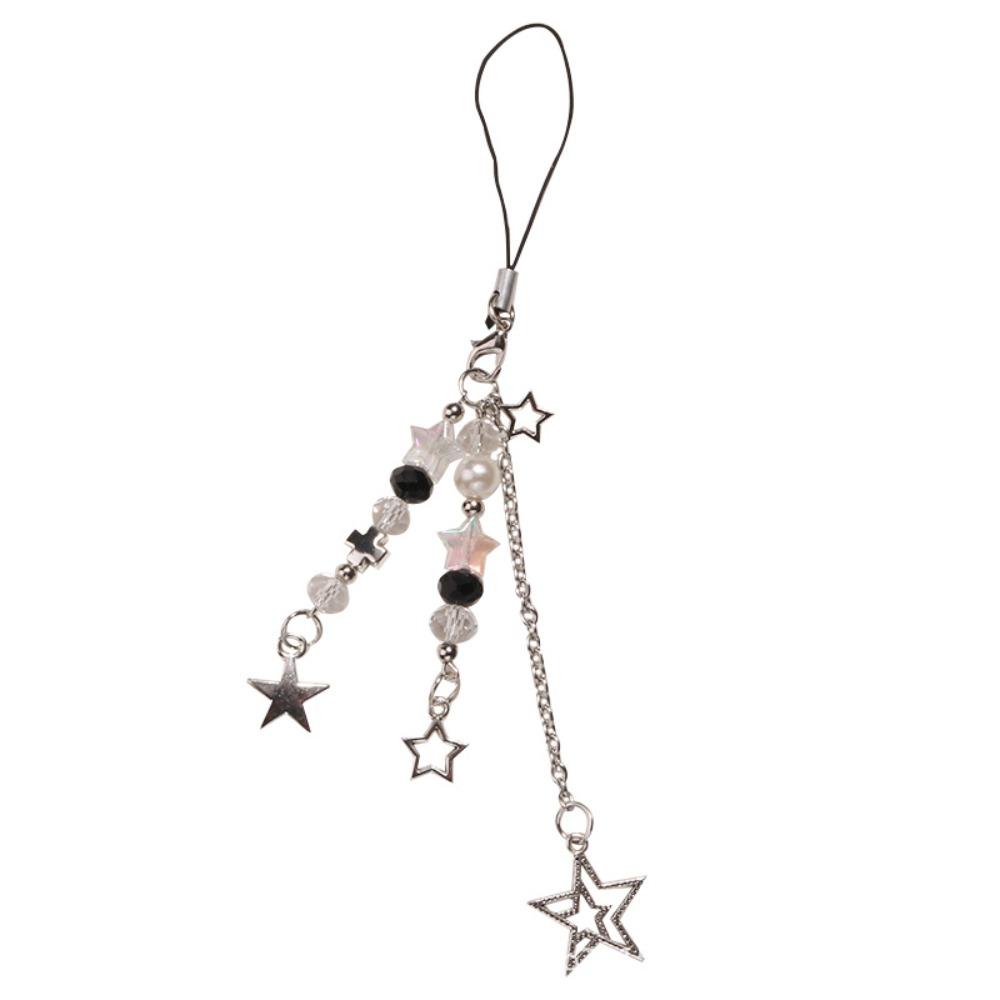 Stylish Lanyard Y2K Star Phone Pendant Key Chains Y2k Earphone Case Pendant  Phone Hanging