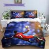 Football Ronaldo Pattern Bedding Home Decoration Birthday Gift (1 * duvet cover + 2 * pillowcase, without core)