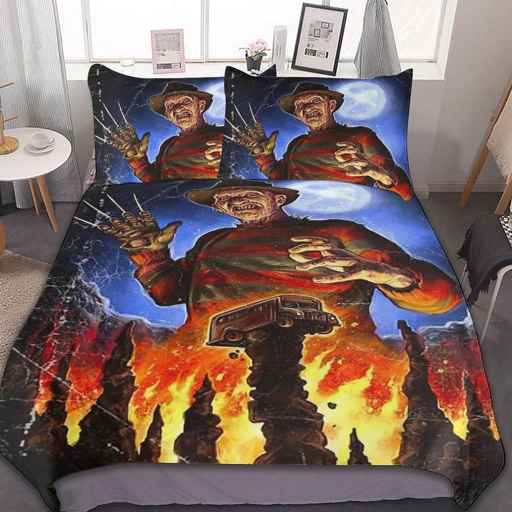 Horror Soft Comfortable Bedding Three-Piece Quilt Cover