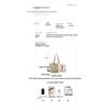 Fashion Simple Large Canvas Women Tote Bag, Durable Dual Carry Bag For Office Document Storage, Student Books And Weekend Leisure Outdoor Trips