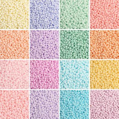 Home Party Supplies 660Pcs/Bag Beads Round Glass Spacer Beads Matte Handmade DIY Popular High Quality Macaroon Color Uniform 3mm