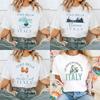Ciao Bella Italy Tshirt Womens Vacation Travel Tshirt Durable Plussize Casual Tshirt Holiday Activity Accessories Wear
