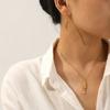 18 Karat Gold Edelstahl Koi Anhänger Halskette Nischen Design Karpfen Ohrringe Titan Stahl Ohrringe für Damen
