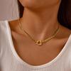 Edelstahl Kette Matrosen Halskette für Damen, Satelliten-/Kubanische Kette Choker, Verbessertes Federring Verschluss Minimalistischer Schmuck