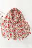 Floral Boho Shawl with Fringes 180x90 - Cotton with Viscose