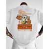 European sizes Men'S T-Shirt Featuring Cartoon And English Designs | Printed Men'S Tee | Vintage And Nostalgic | Ideal for Summer Outdoor Activities