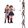 Game Theme Jester Costume For Women Adult Halloween Cosplay With Material For Stage Performances