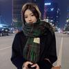Female senior sense versatile Korean version fashion warm ins style scarf autumn and winter versatile scarf winter double-sided scarf