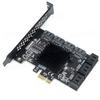 Chi a Mining Riser 10 Port PCIE SATA Card PCI Express SATA Controller PCIE To SATA 3 Expansion Card PCI E X1 SATA3 6Gbps ASM1166