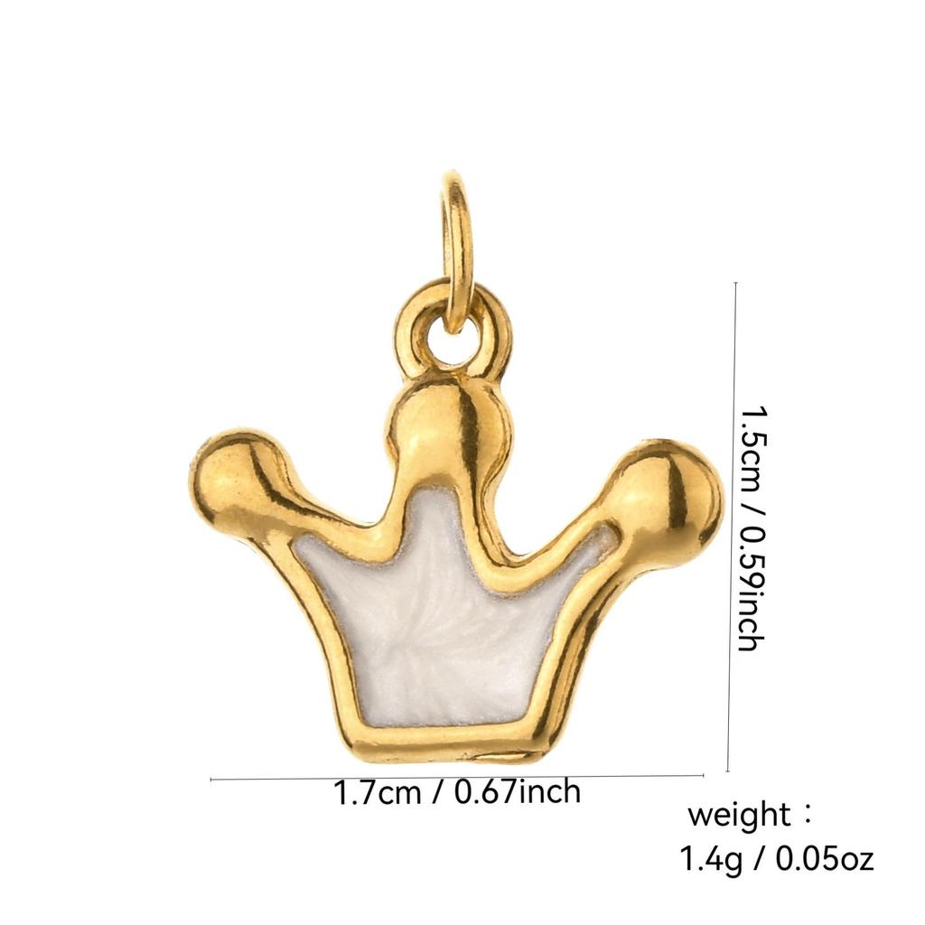 Stainless Steel Drip Oil Ice Cream Heart Necklace & Bracelet Charms
