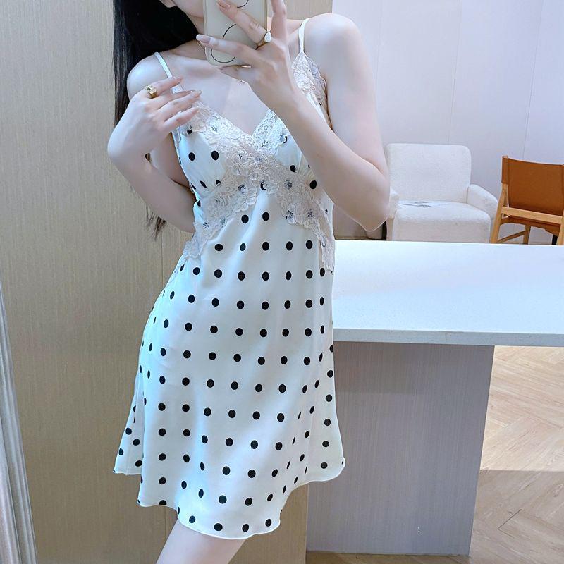 Sommer Eis Seide Spitze Camisole und Shorts Set für Damen