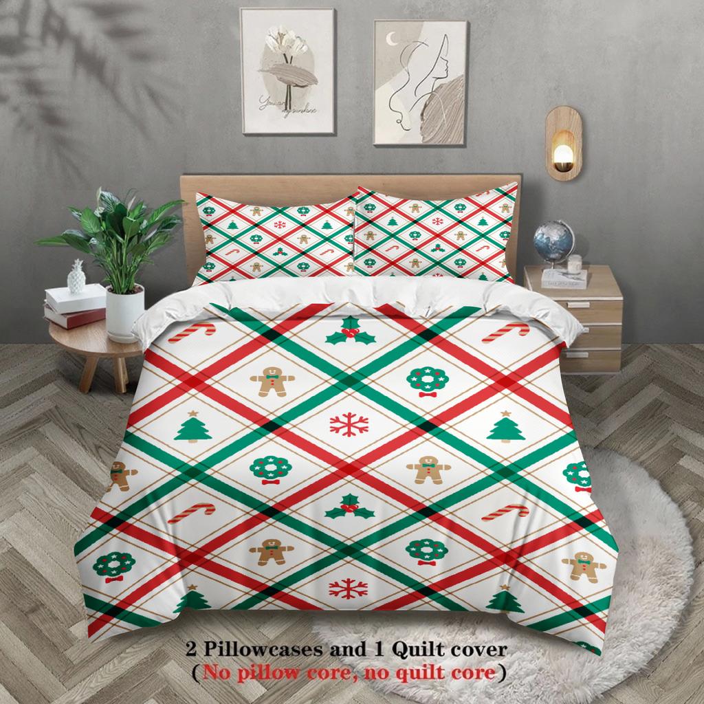 Christmas Bedding Set Christmas Gift Duvet Cover Set Single Twin Queen King Size No Filling Christmas Gift For Home Decor