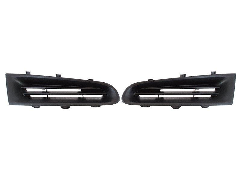 Super Merchant Unisex Negro Renault Clio Iii 05-09 Juego De Rejillas Para Parachoques Delantero Izquierda + Derecha.