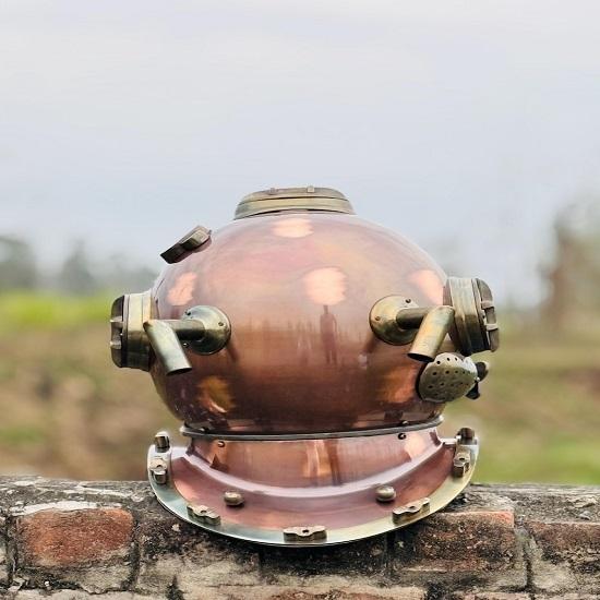 Kommandedykarhjälm Djuphavsdykare Marin Nautisk Dekor Samlarobjekt Gåva