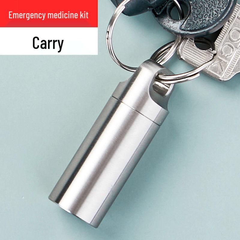 Premium Stainless Steel Waterproof Portable Pill Box for Outdoor Camping and EDC