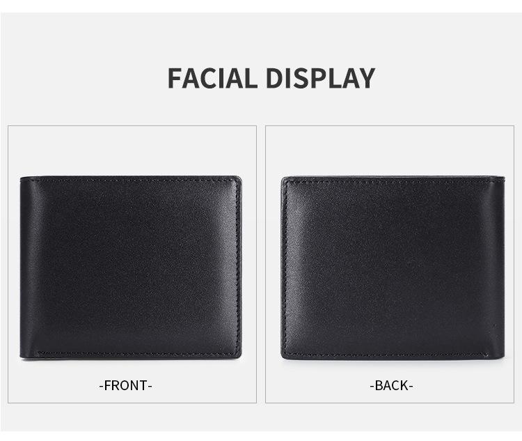 Men's Genuine Leather RFID Blocking Multi-Card Wallet with Coin Purse