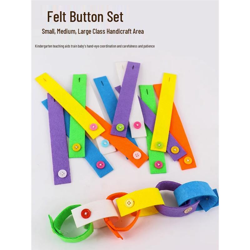 

3-Year-Olds Felt Button Bracelet Early Education Puzzle Toy