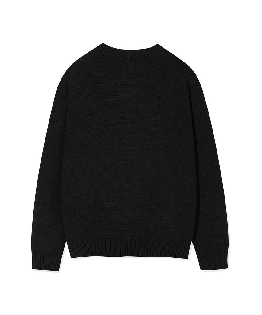 WACKY WILLY Big Lily Graphic Pullover Knit Black