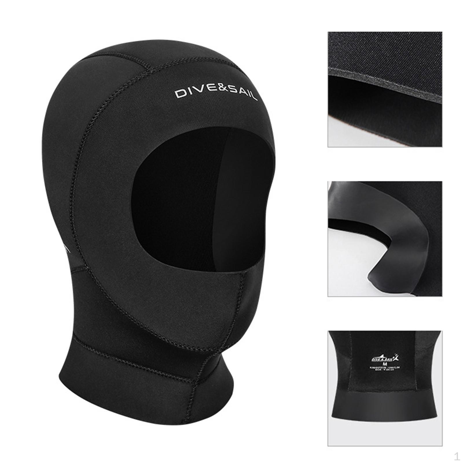 3mm Thermal Neoprene Hooded Wetsuit Vented Hat S