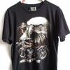 Vintage Eagle Motorcycle T Shirt Retro USA Cotton L Vintage Washed Breathable Soft Graphic Fashion Versatile Comfortable