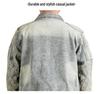 Xintang Men's Distressed Denim Jacket - Trendy Cool Loose Fit Workwear
