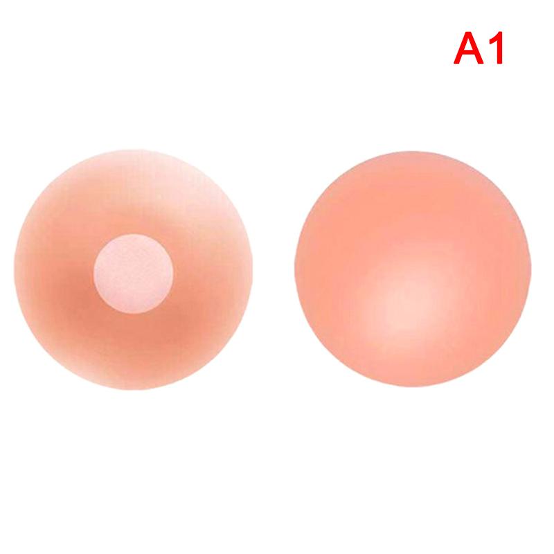 2Pcs Intimates Accessories Reusable Invisible Silicone Nipple Cover Self Adhesive Breast Chest Bra Pasties Mat Stickers