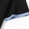 Men's Summer V-Neck Japanese Style Striped Two-Piece Look Shirt