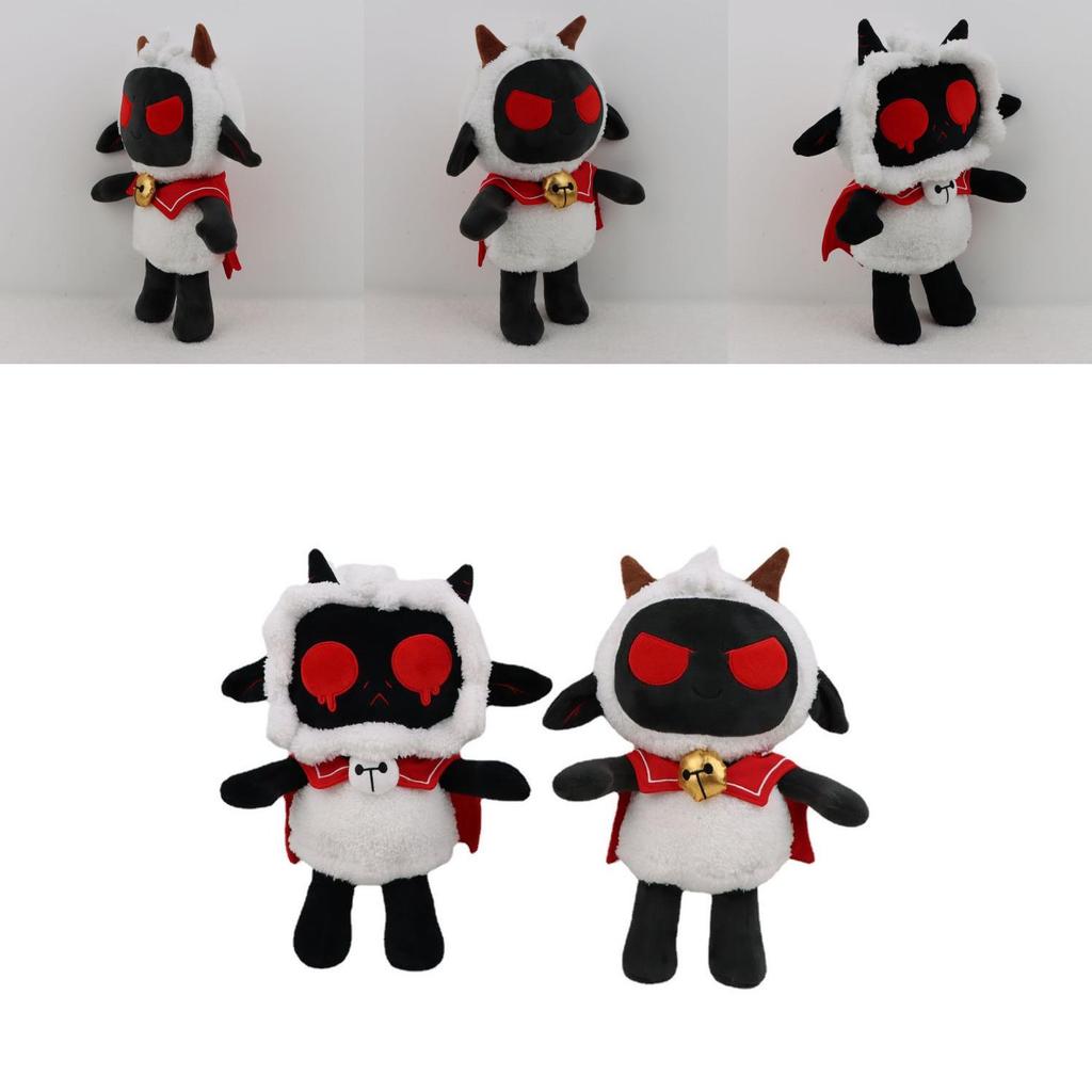 Soft And Cuddly Cult Of The Lamb Black Lamb Plush Toy For Game Fans