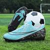 Football Shoes Low Top Blue and White Porcelain Spikes Youth Professional Training Shoes Large Size Sports Shoes