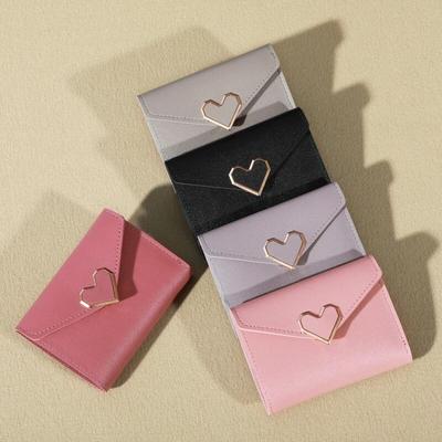 Nuovo Portafoglio Piccolo da Donna in Metallo Pieghevole Corto Personalizzato Carino Mini Portafoglio alla Moda Portamonete