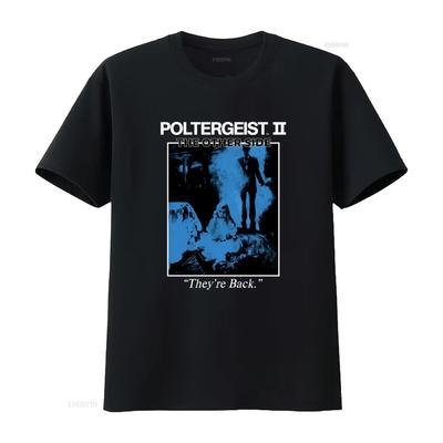 Retro Horror Movie Poltergeist III The Other Side Theyre Back Poster Print T Shirt Vintage Washed Comfortable Casual
