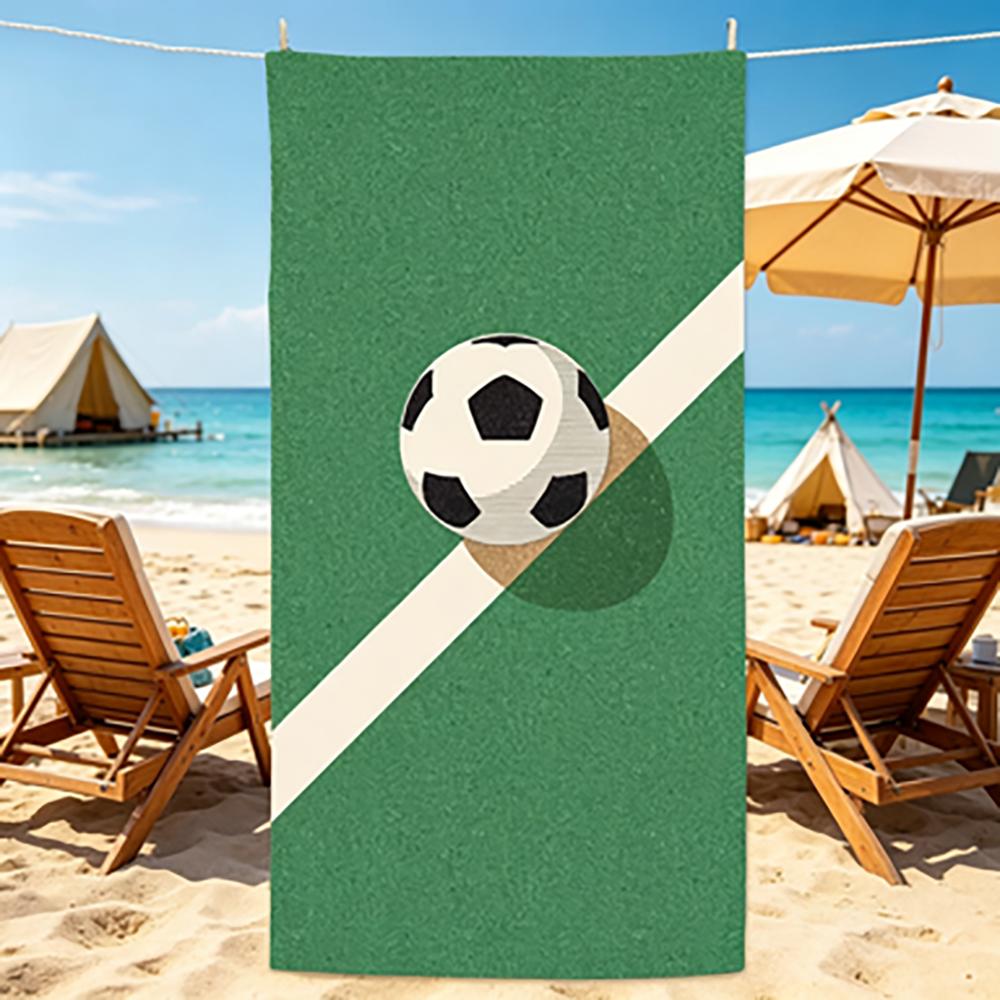 Football Design Microfiber Beach Towel: Quick Drying Sand Absorbent Lightweight Towel for Swimming Camping Yoga And Beach
