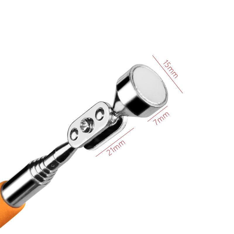 3.5 lb Steerable Telescopic Magnetic Pickup Tool with Square & Round Mirrors for Auto Repair