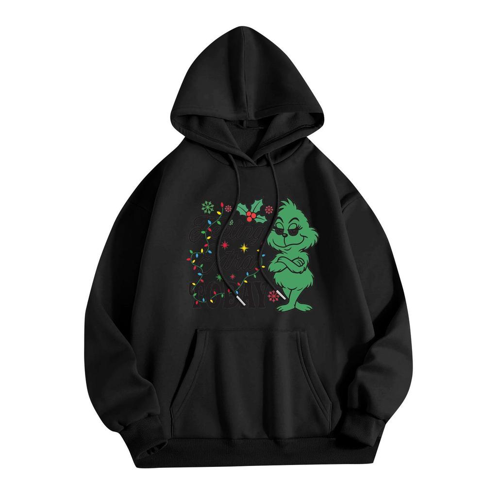 Men's Print Hooded Sweatshirt Long-Sleeve Casual Pullover Hoodie Hooded Sweatshirt