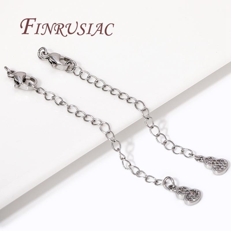 18K Gold Plated Connectors For Jewelry,Extension Extender Tail Chains with Lobster Clasps For Jewelry,DIY Bracelets Accessories