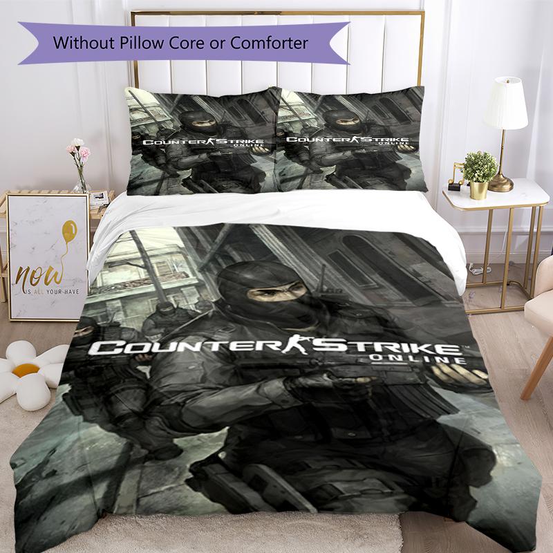 3pcs CS2 Bedding Set Duvet Cover Closure Includes 1 Duvet Cover & 2 Pillowcases, Soft and Comfortable for All Seasons.
