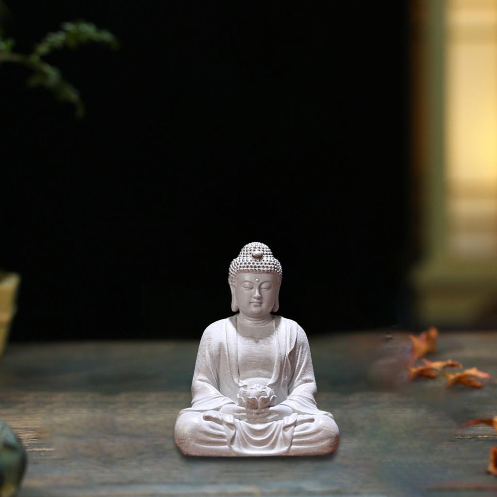 Posąg Buddy Wielofunkcyjne Środki Stołu Buddyzm Kolekcjonerska Dekoracja Biurkowa Dekoracyjna Rękodzieło do Pokoju Dekoracja Figurka z Żywicy