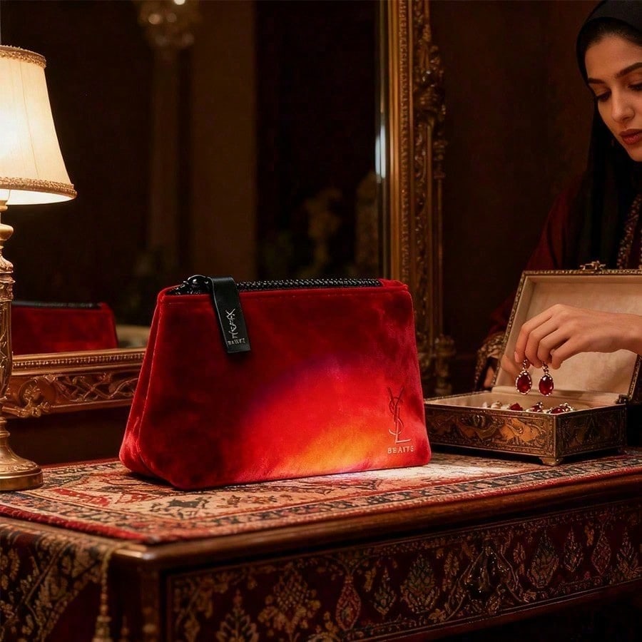 Ms. Yves' portable lipstick and makeup bag