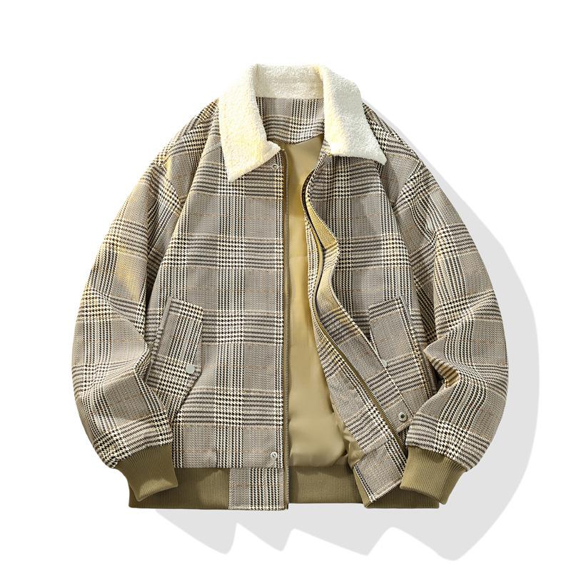 Мужская куртка-рубашка с нежным узором «Тысяча птиц», сетчатой вставкой на воротнике XXXXL дубильная кора