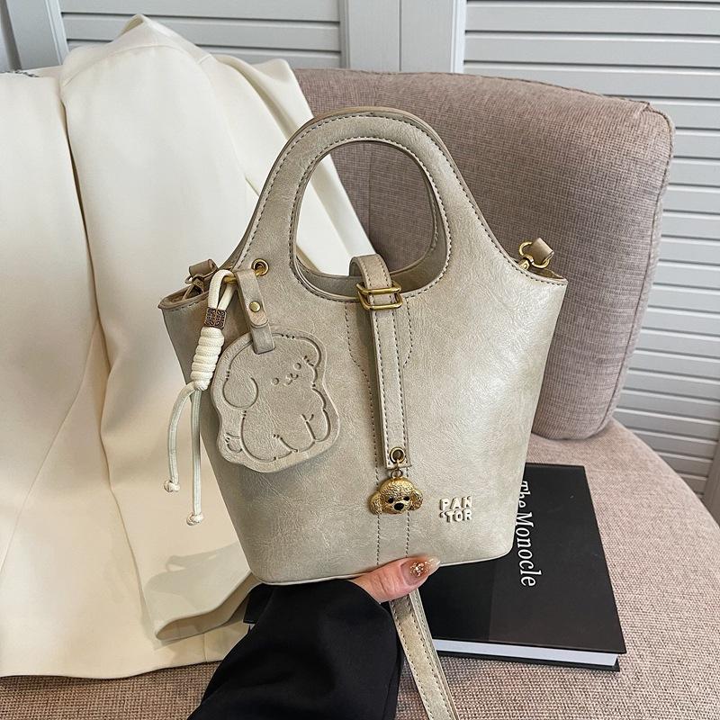 

Лето 2025 новая сумка-корзина для овощей милая сумочка с щенком большая вместимость сумка через плечо для мамы и ребенка 25*11*18