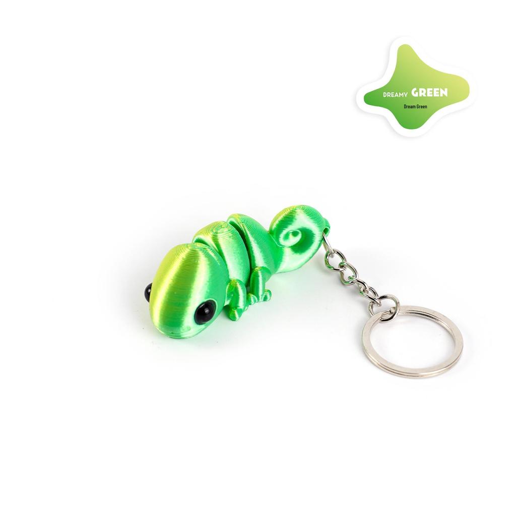 3D Multicolor Beweglicher Chamäleon Schlüsselanhänger Anhänger - Niedliches und Trendiges Accessoire